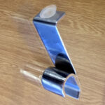 Chrome Glass Shelf Support Brackets Close-up