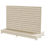 Cream Double Sided Metal Slatwall Gondola Bay Run