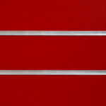 Red Slatwall Panels Close Up