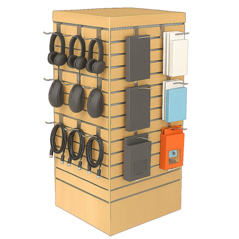 Flat Pack Slatwall Gondola Display in Maple