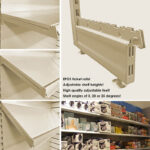 Cream Retail Wall Shelving Shelf Details