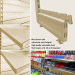 Metal Slatwall Bay with Shelving Details