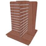 4-Way Slatwall Gondola Unit - Eternity Oak