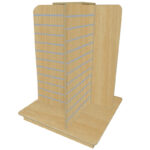 Irish Maple 4 Way Slatwall Gondola Display Island
