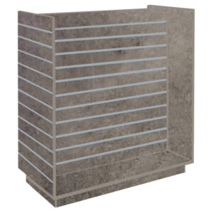 Slatwall Gondola H Shaped Concrete With Aluminium Inserts