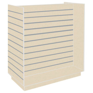 Slatwall H-Shaped Gondola in Cream with Aluminium Inserts