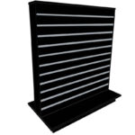 Slimline Slatwall Gondola Display Island - Black