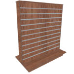Slimline Slatwall Gondola Display Island - Eternity Oak