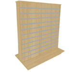 Slimline Slatwall Gondola Display Island - Irish Maple
