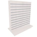 Slimline Slatwall Gondola Display Island - Pino White