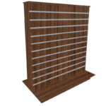 Slimline Slatwall Gondola Display Island - Walnut