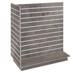 Concrete Finish T Shaped Slatwall Gondola with Aluminium Inserts
