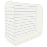 Tombstone H-Shaped Slatwall Gondola Unit - Grey