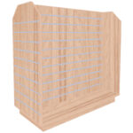 Tombstone H-Shaped Slatwall Gondola Unit - Aurora Oak