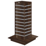 Dark Ash Slatwall Gondola Tower with Aluminium Inserts
