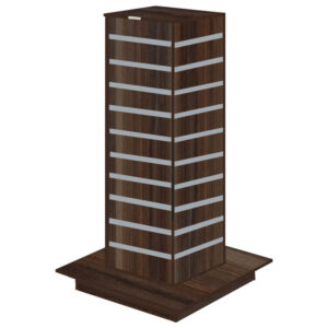 Dark Ash Slatwall Gondola Tower with Aluminium Inserts