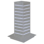 Silver Slatwall Gondola Tower with Aluminium Inserts