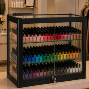 Countertop Glass Showcase Black (Medium)